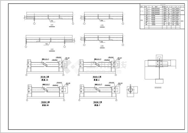 岳阳公交车钢结构CAD电气设计完整图-图二