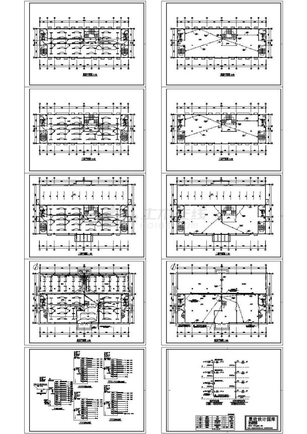 厂房设计_四层厂房车间电气施工cad图(含照明设计)-图二