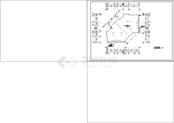 综合：长26.35米 宽23.9米 -1+4层蝶形防疫站建施设计CAD图纸-图一