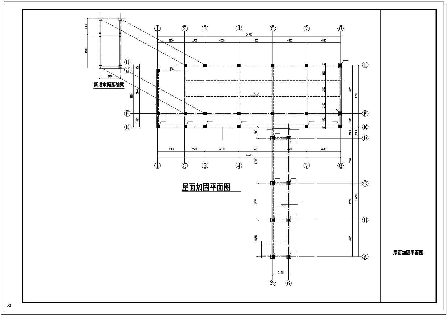 某地教学楼结构加固cad设计施工图纸