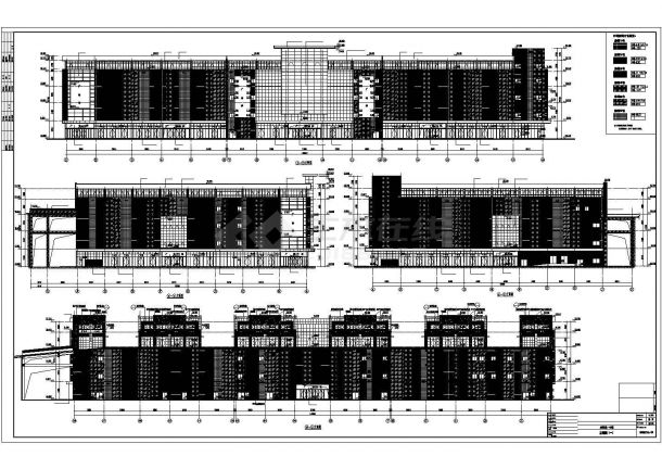 梧州市某5.4万平米五层现代风格商贸物流城全套建筑设计CAD图纸-图二