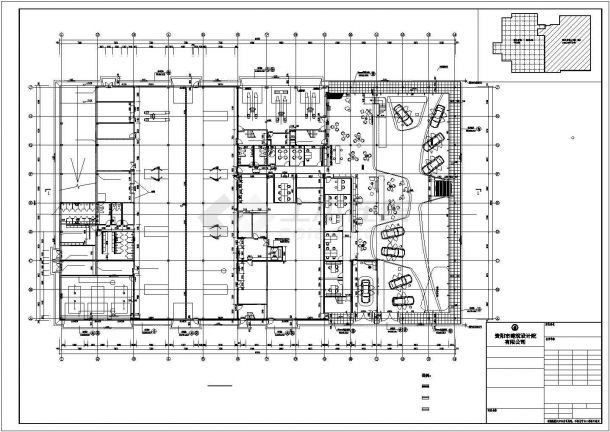 7600平米2层框架结构知名汽车4S店全套建筑设计CAD图纸-图二