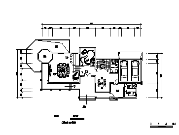 600平米三层欧美风格别墅建筑设计cad图(含三个户型设计图，共十五张)-图一
