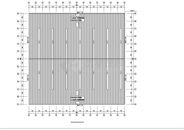  单层钢结构厂房建施结施工图（长105米 宽100米）-图一
