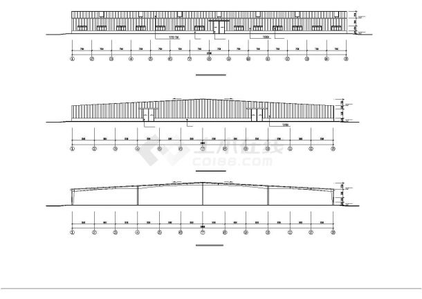  单层钢结构厂房建施结施工图（长105米 宽100米）-图二