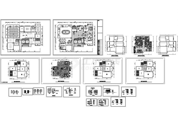 浙江某欧式小区住宅楼装饰设计CAD全套图纸-图一
