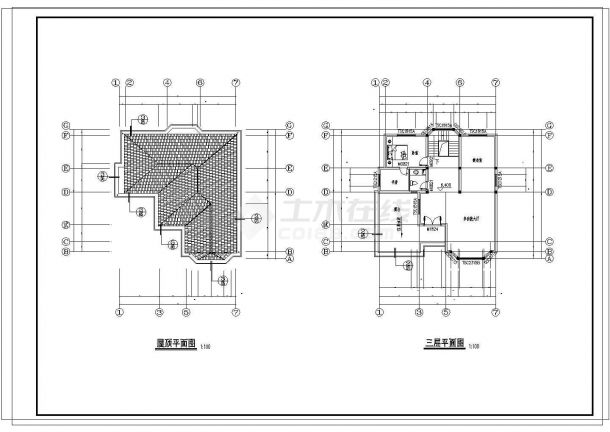 多层别墅室内CAD基础详图-图二