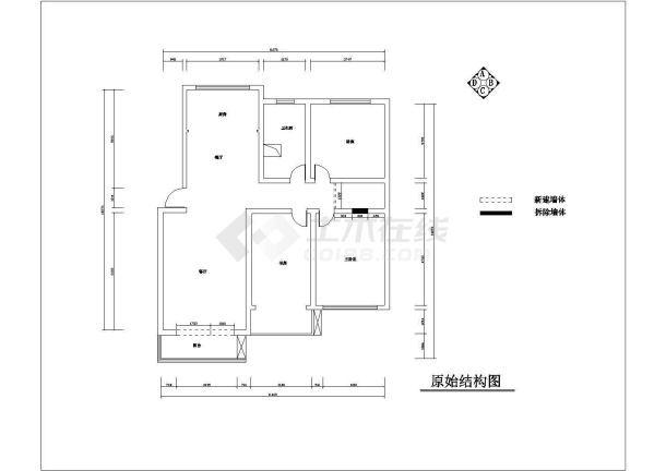 某地现代红色调风格住宅全套装施设计图纸【原始结构 平面布置 地面铺装 顶面布置 顶面灯位尺寸 室内立面 6张JPG室内效果图】-图二