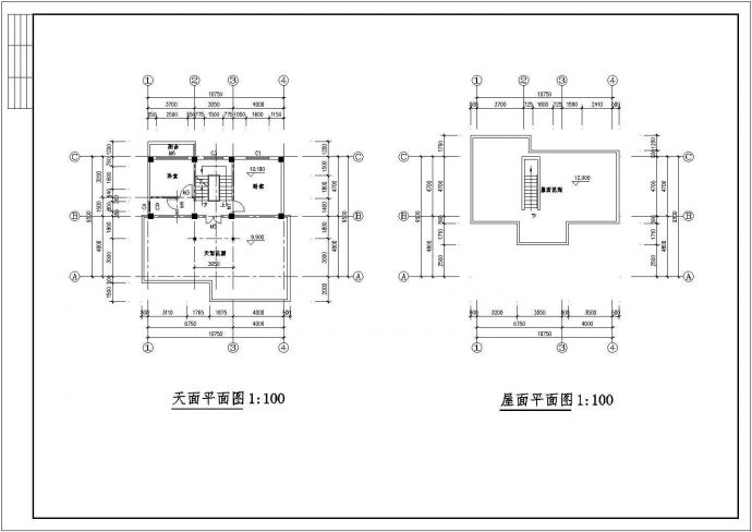 某现代经典私人独栋三层住宅建筑方案设计施工CAD图纸（含效果图）_图1
