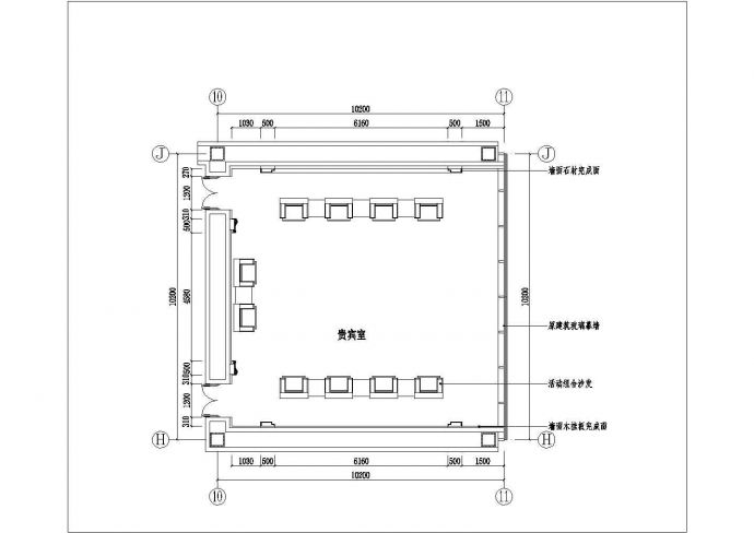 天津市某大型图书馆室内方案及效果CAD布置图_图1