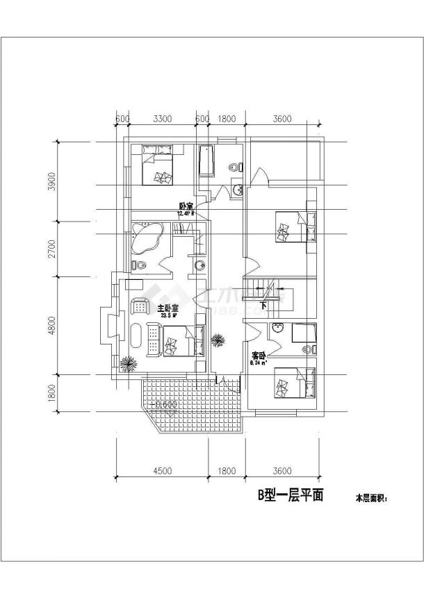 某现代经典私人山庄多层别墅建筑方案设计施工CAD图纸-图一
