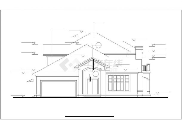 某现代经典别墅洋房完整建筑方案设计施工CAD图纸-图一