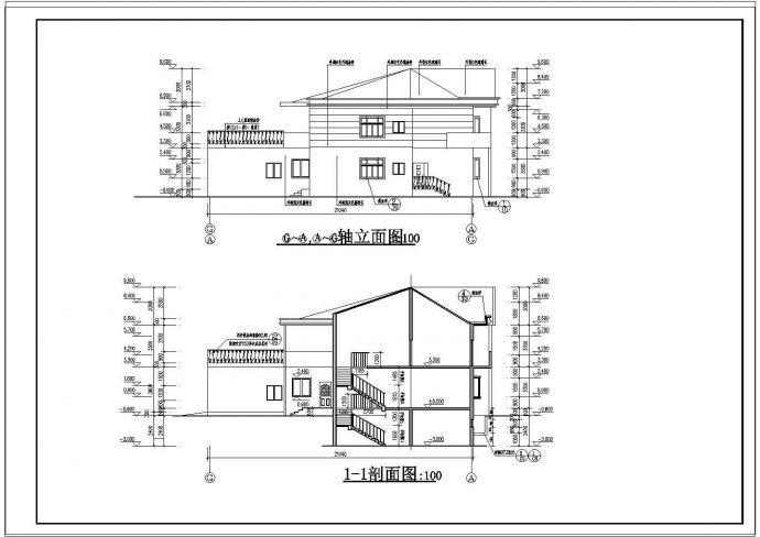 某地区2层别墅建筑cad设计施工图_图1
