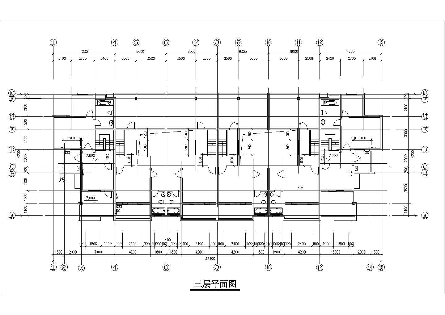 某三层连排别墅建筑方案设计附效果图