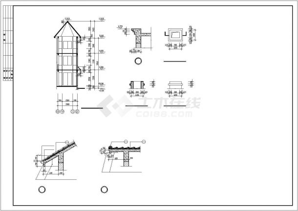 某现代经典精装别墅建筑全套方案设计施工CAD图纸-图二