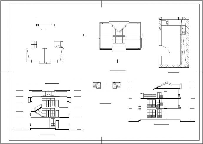 某现代经典精装多层小别墅建筑全套方案设计施工CAD图纸_图1