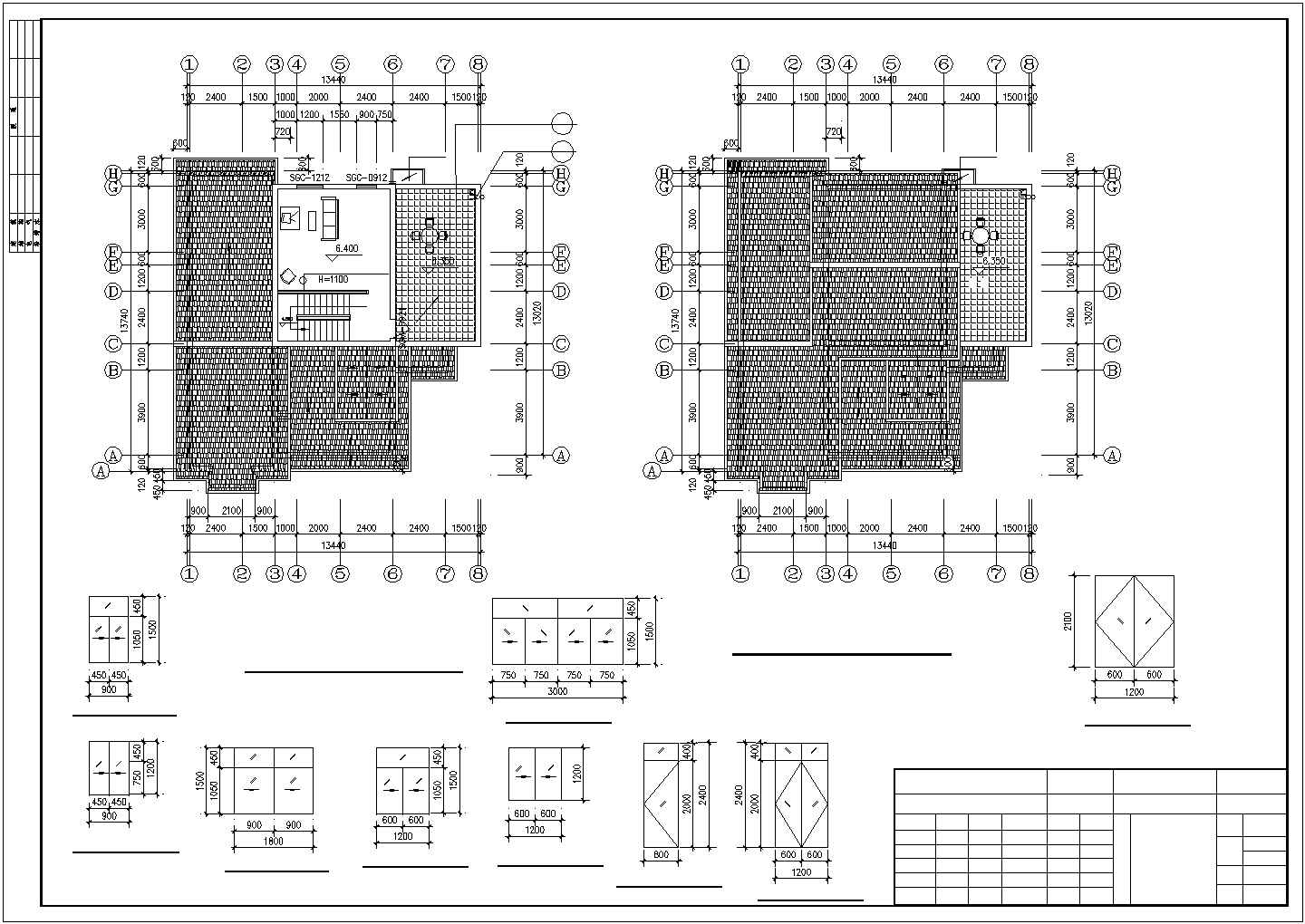 某现代经典市郊精装山庄别墅建筑全套方案设计施工CAD图纸