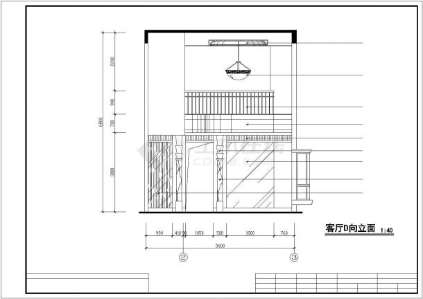 某现代风格精装商住小别墅建筑全套方案设计施工CAD图纸-图二