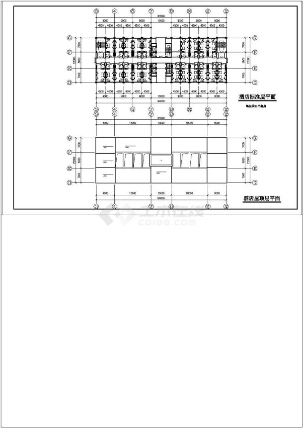 某高层酒店建筑设计cad施工图纸-图二
