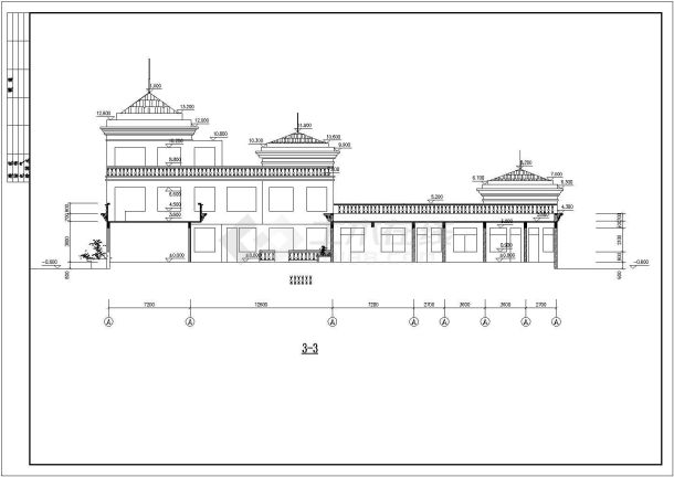 某新村幼儿园全套建筑图CAD-图二