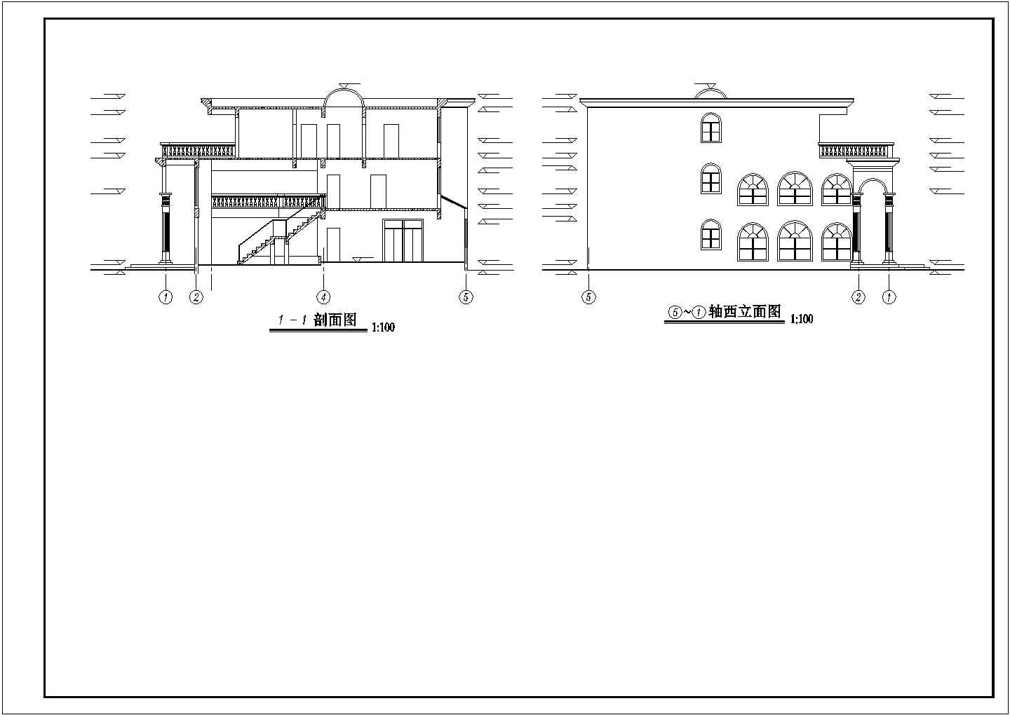 某地区经典高级装修别墅建筑方案设计施工CAD图纸