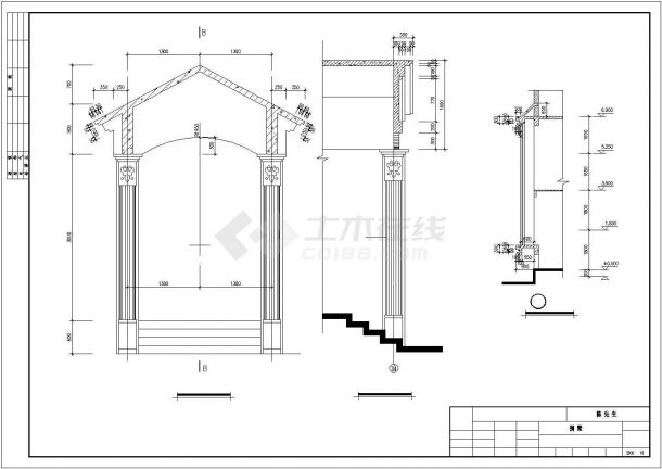 某地区经典多层高级装修小别墅建筑方案设计施工CAD图纸-图一