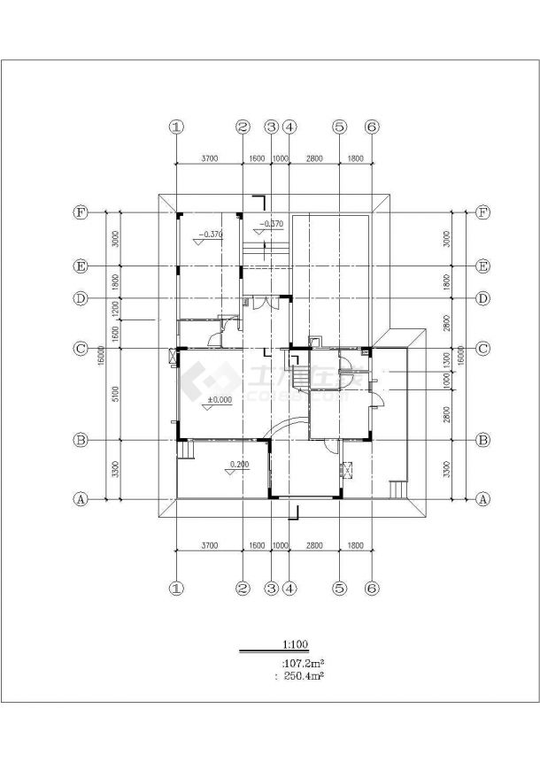 某地区经典高级装修独栋别墅建筑方案设计施工CAD图纸-图一