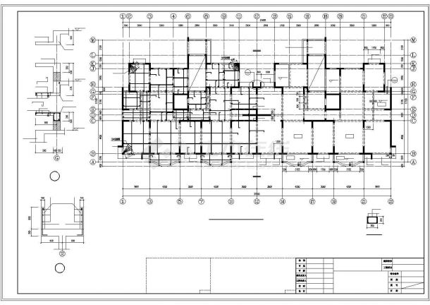 办公楼设计_某商业高层办公楼剪力墙结构设计cad施工图纸-图二
