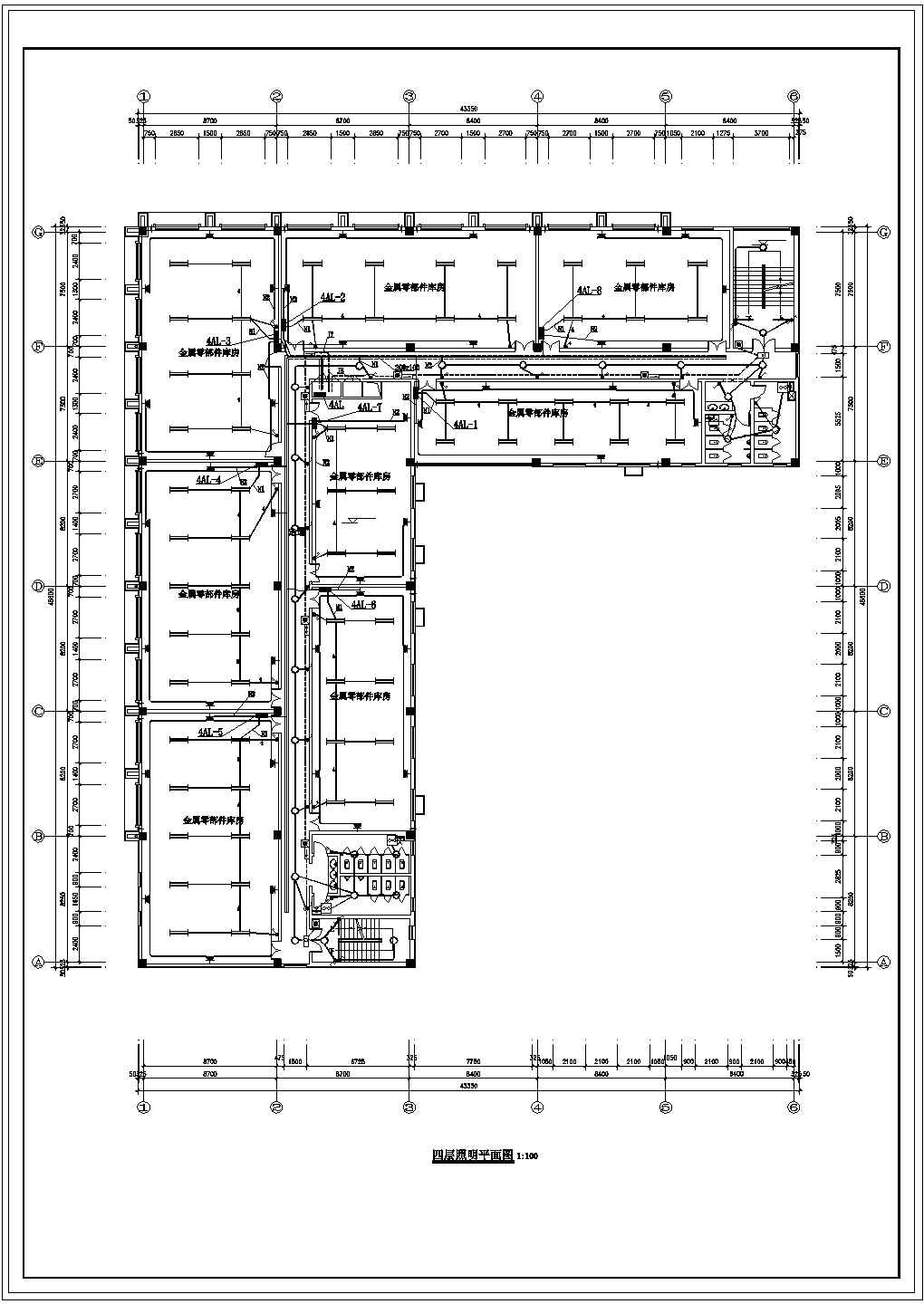 办公楼设计_某地五层办公楼电气设计cad施工图纸