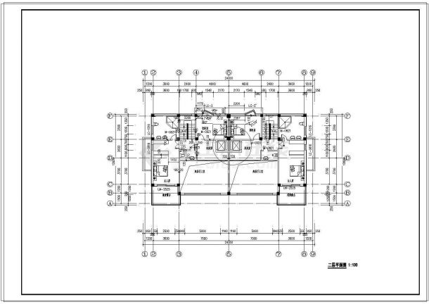 联排双拼三层别墅建筑设计施工图附效果图-图二