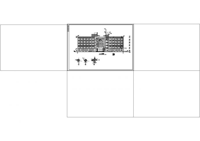 某医院全套建筑设计施工cad图纸_图1