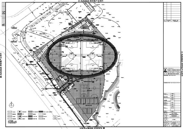 知识城南起步区七人制足球运动场工程一期工程总图CAD图.dwg-图一
