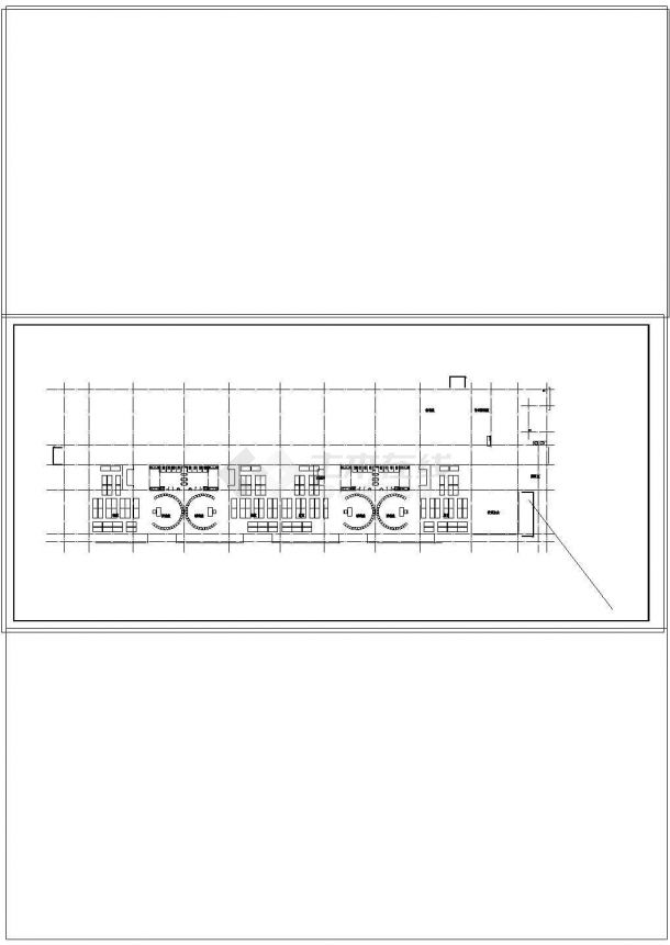 宁夏中宁县某三层幼儿园建筑设计方案cad图纸-图二