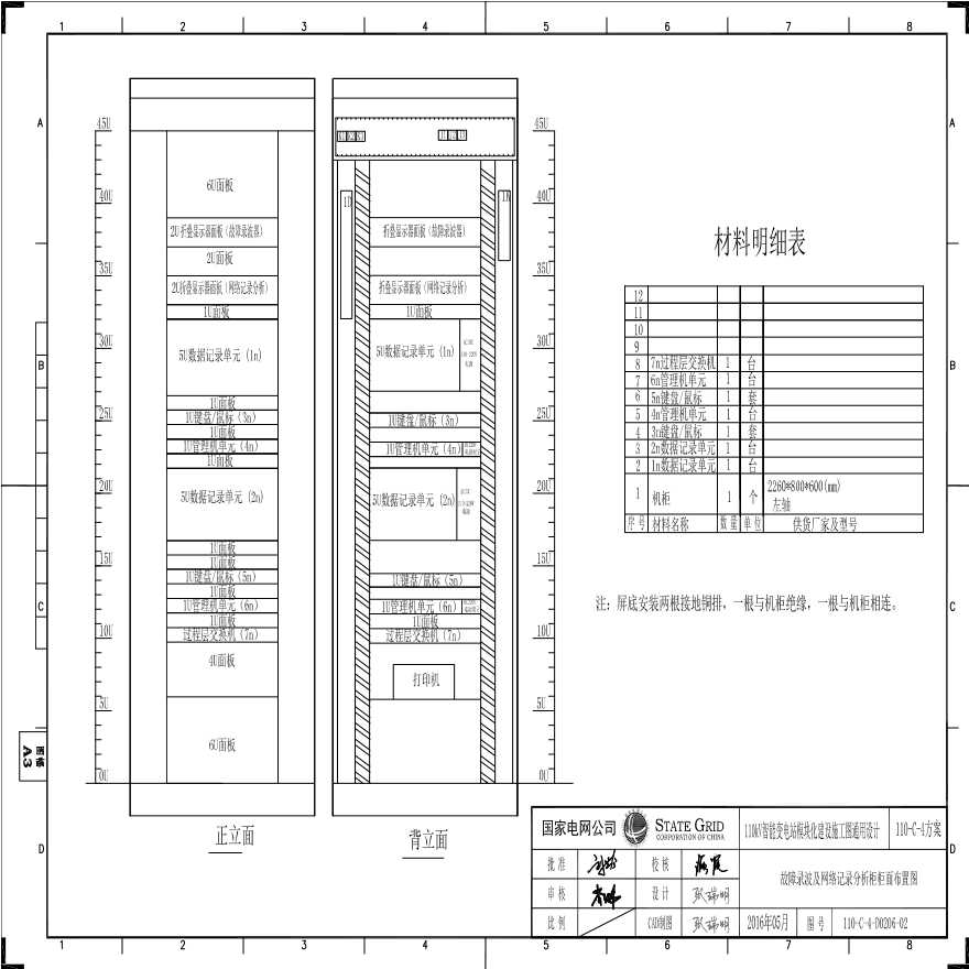 110-C-4-D0206分析柜柜面布置图.pdf-图一