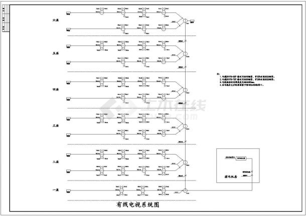 某六层综合酒店电气CAD图纸（含地下一层）-图一