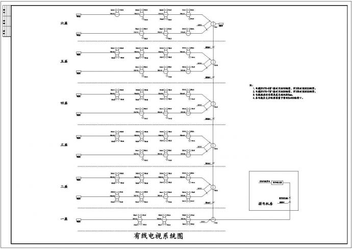 某六层综合酒店电气CAD图纸（含地下一层）_图1