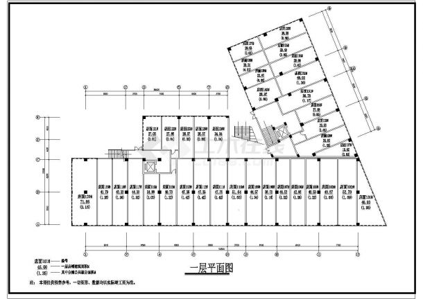 某地区时代广场平面建筑设计cad施工图-图一