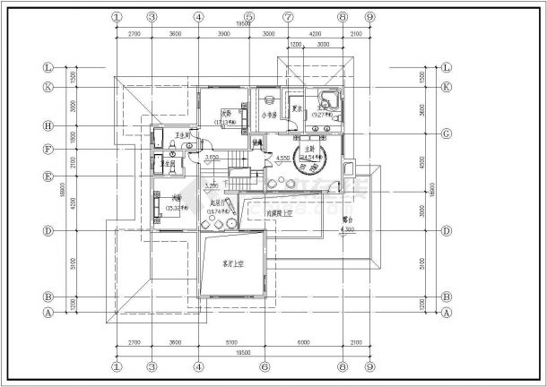 某二层混合结构欧式风格别墅设计cad全套建施图（甲级院设计）-图二