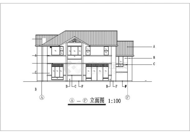 某地区经典独栋商住精装别墅建筑方案设计施工CAD图纸-图一