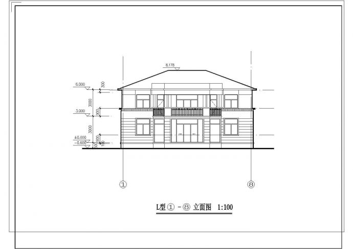 创业农庄L型别墅CAD建筑设计图纸_图1