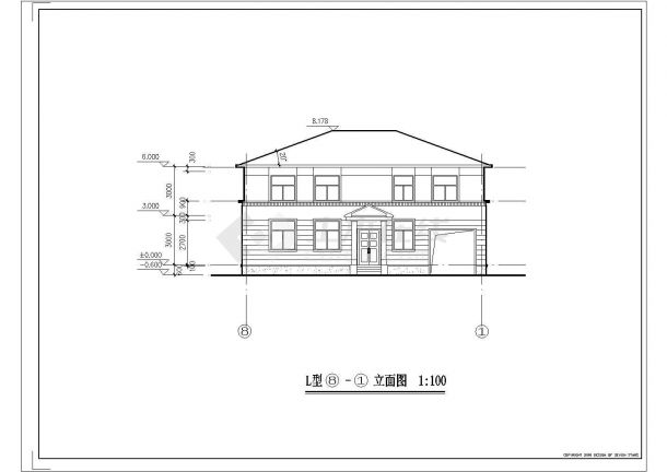 创业农庄L型别墅CAD建筑设计图纸-图二