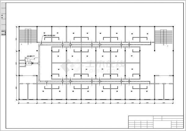 郑州综合大厦中央空调系统设计建施结施cad图（含计算书）-图一