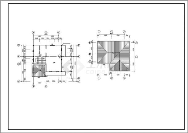 某地区经典独栋别墅住宅建筑初步方案设计施工CAD图纸-图一
