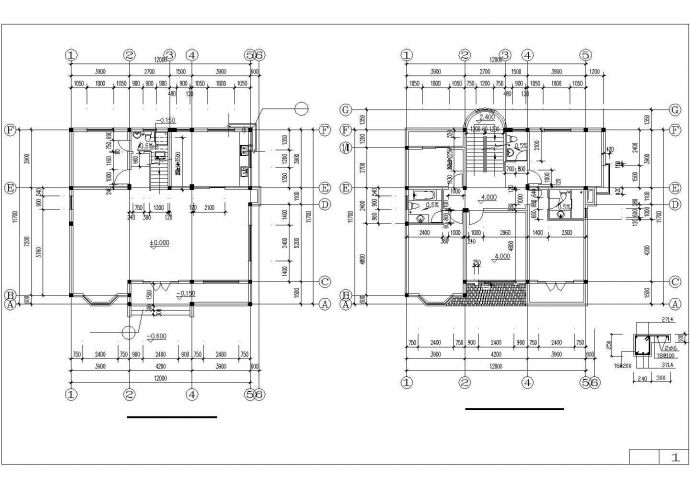 某地区商业楼盘经典独栋小别墅建筑扩出方案设计施工CAD图纸_图1