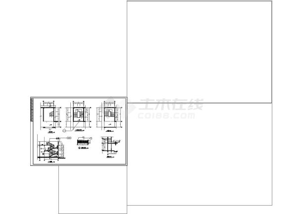 武汉长江边某豪华会所建筑设计cad图纸-图二