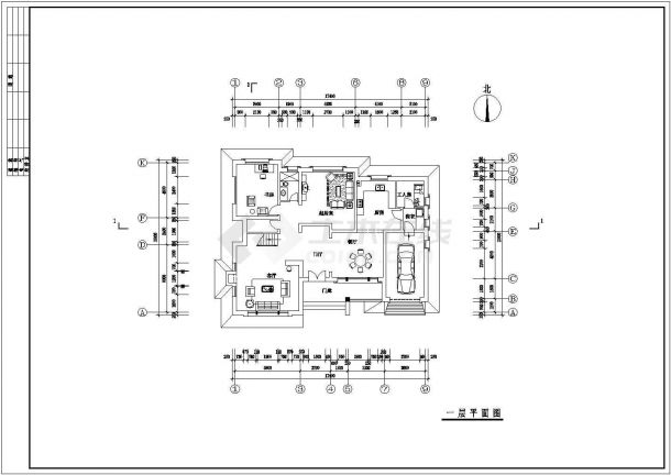 某地区商业楼盘经典独栋小别墅建筑方案设计施工CAD图纸-图二