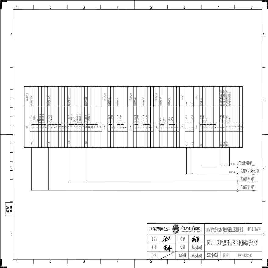 110-C-4-D0203-10 I区／II区数据通信网关机柜端子排图.pdf-图一