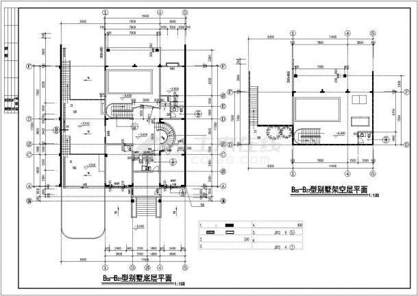 某市郊商业楼盘经典单体小别墅建筑方案设计施工CAD图纸-图一