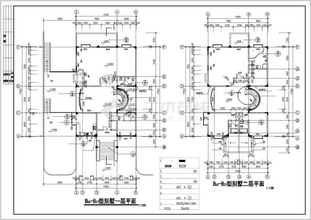 某市郊商业楼盘经典单体小别墅建筑方案设计施工CAD图纸-图二