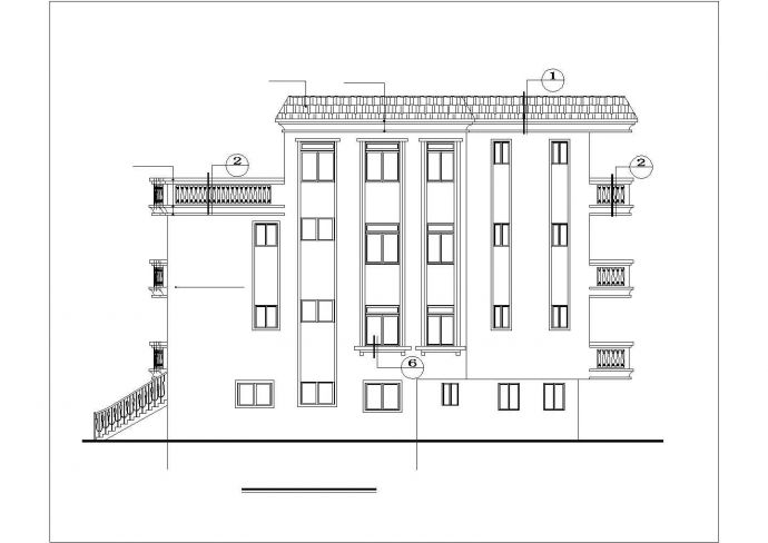 某乡村三层小型别墅建筑设计施工图_图1